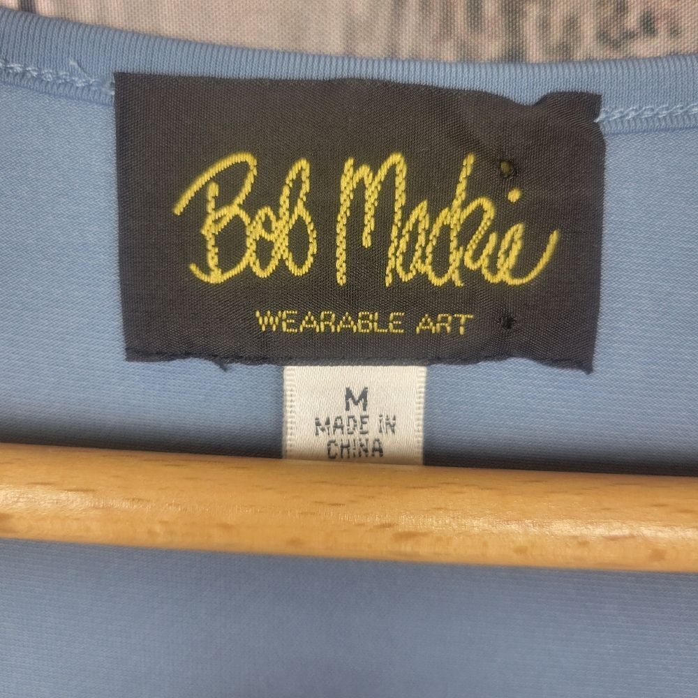 Vintage Bob Mackie Wearable Art Blue Tank Top Siz… - image 6